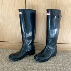 Hunter Boots Original Tall Glossy with Boot Socks